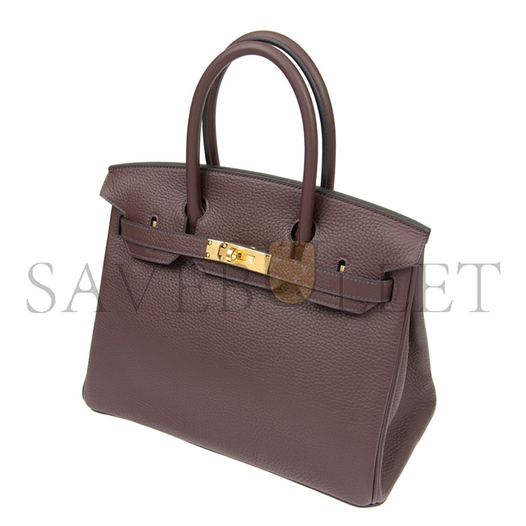 HERMES BIRKIN 25 TOGO LEATHER CERAMIC COLOR HIGH-END LUXURY GOLD BUCKLE HANDBAG BK300GTCGP5297 (25*20*13cm)